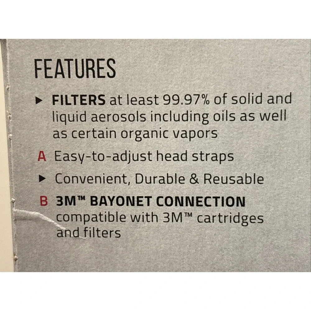 3M 65021HA1-DC Household Multi-Purpose Respirator Size Medium 2029/2030-Lot Of 3